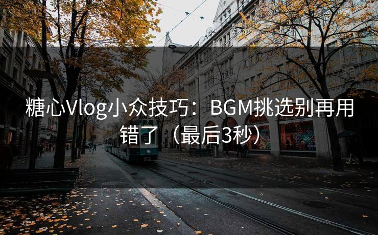 糖心Vlog小众技巧：BGM挑选别再用错了（最后3秒）